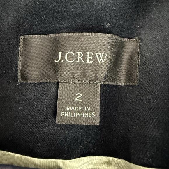 J.Crew Willa Blazer Womens 2 Black Stretch Velvet One Button‎ Preppy Academia - Picture 10 of 16